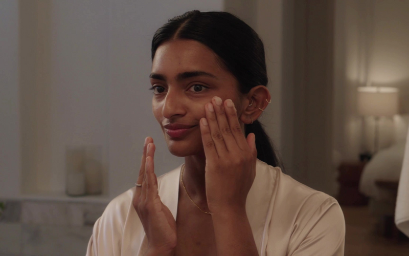 Applying skincare first