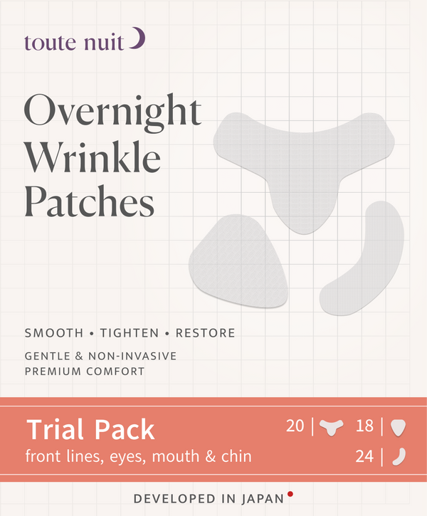 Toute Nuit Trial Pack overnight wrinkle patches packaging, front